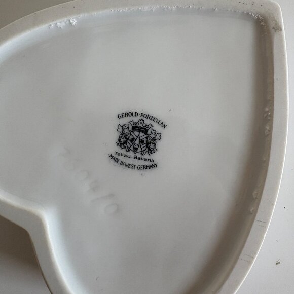 Gerold Porzellan Heart Trinket Box Porcelain Bavaria Western Germany - Picture 5 of 7